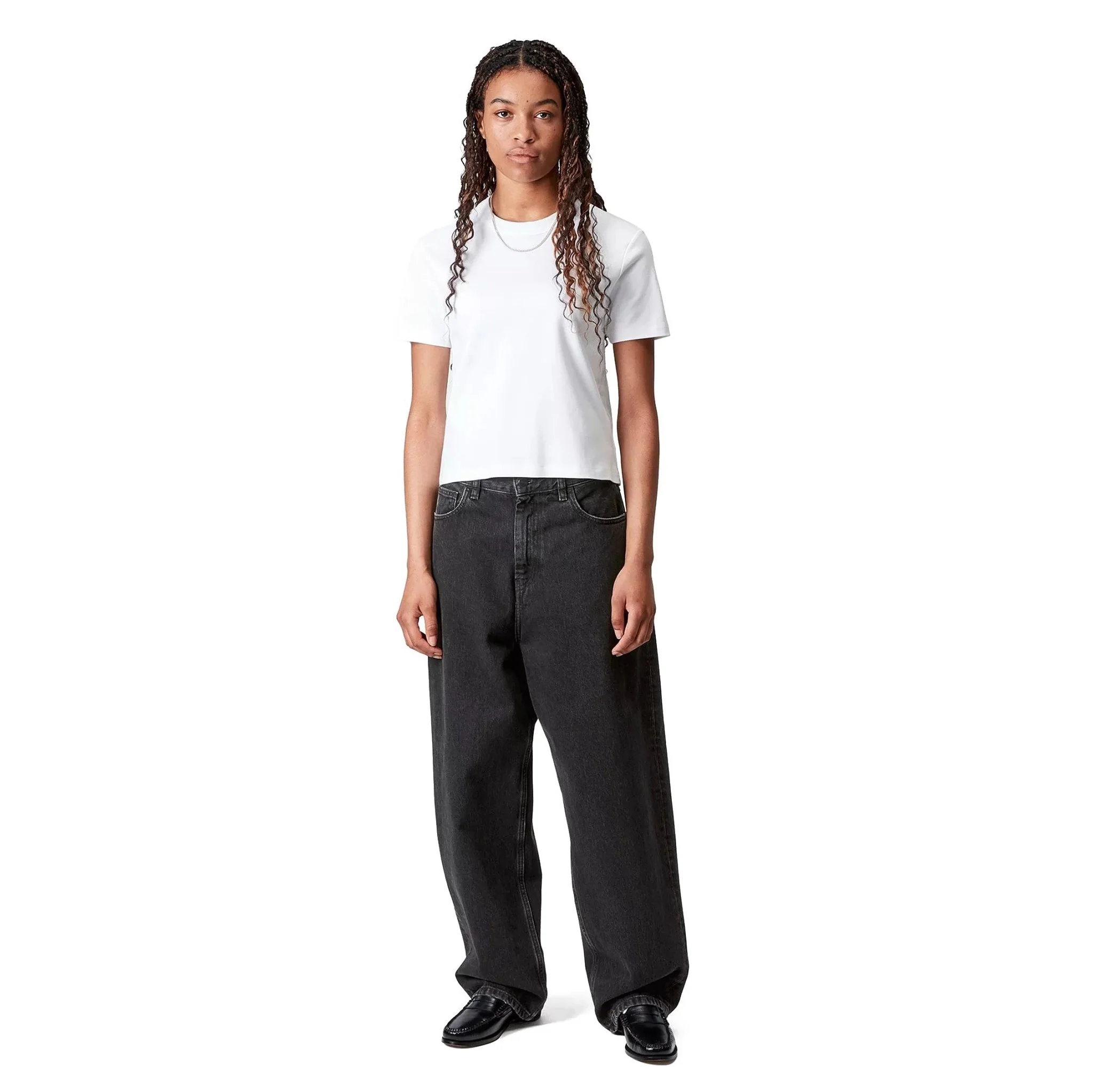 Carhartt WIP Women W Brandon Pant Smith Denim Black Stone Washed - Image 3