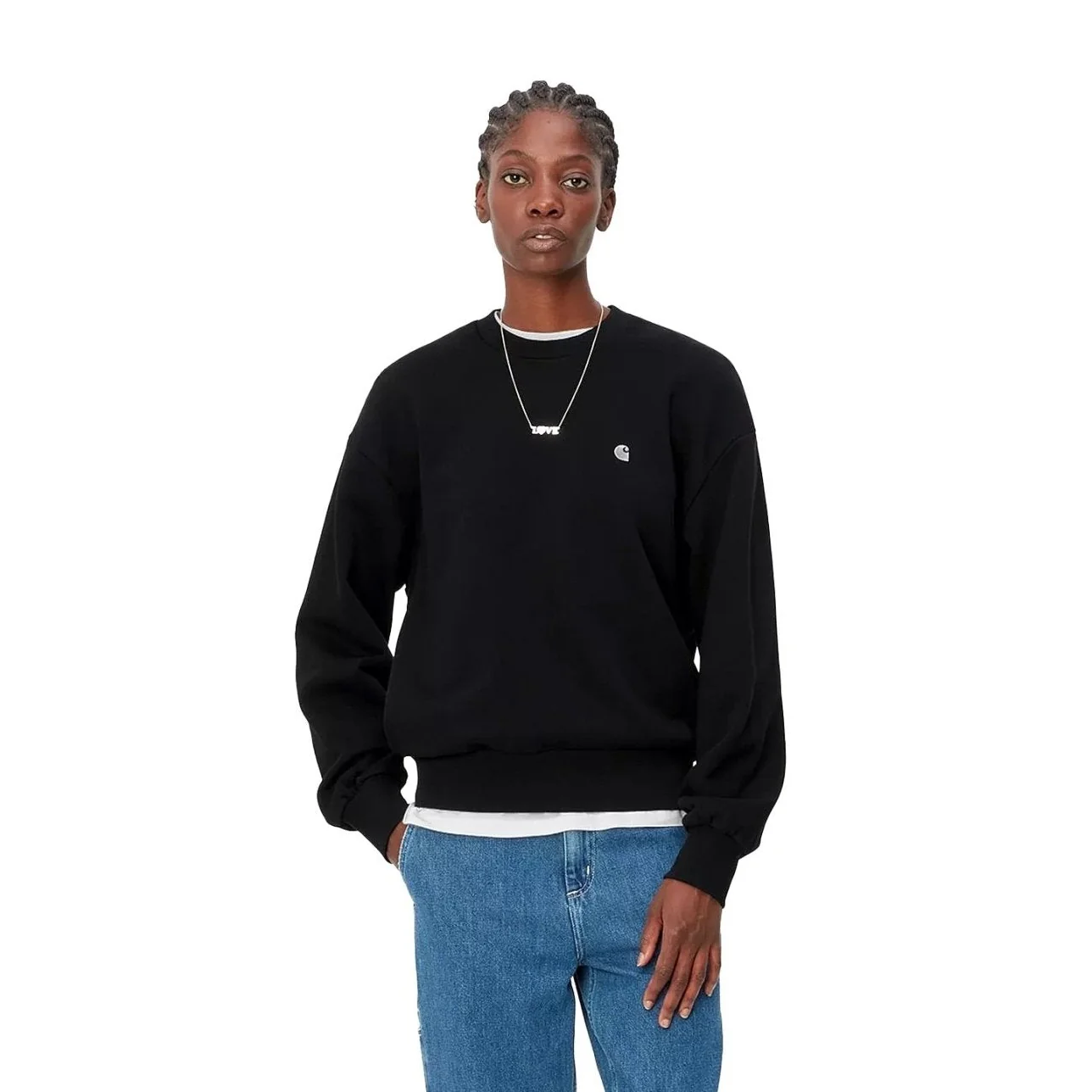 Carhartt WIP Women Casey Sweatshirt Black / Silver - Image 5