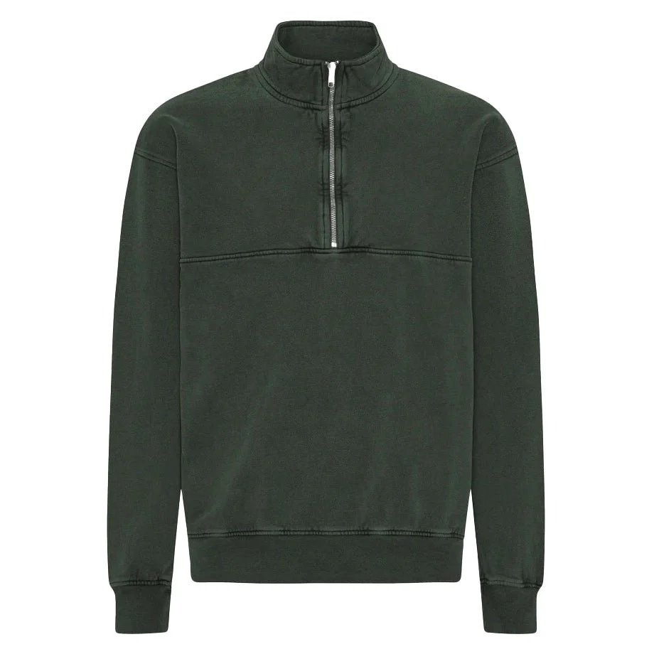 Colorful Standard Quarter Zip Sweat Midnight Forest - Image 3