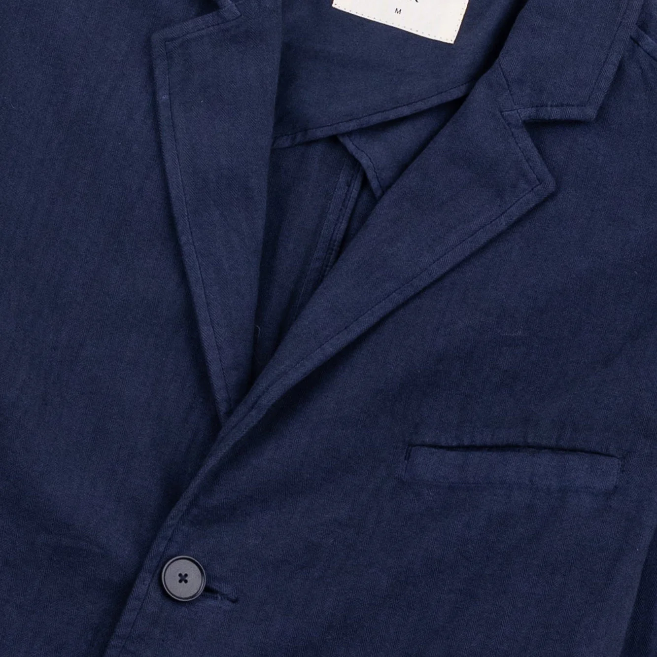 Folk Assembly Herringbone Blazer Navy - Image 3