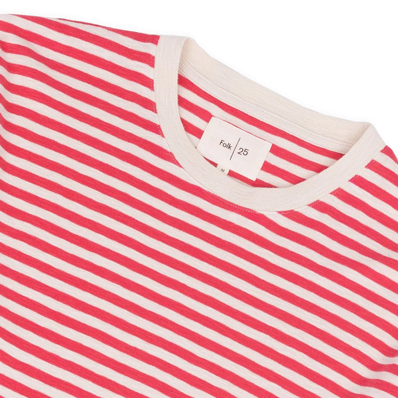 Folk Classic Stripe T-Shirt Raspberry Stripe - Image 3