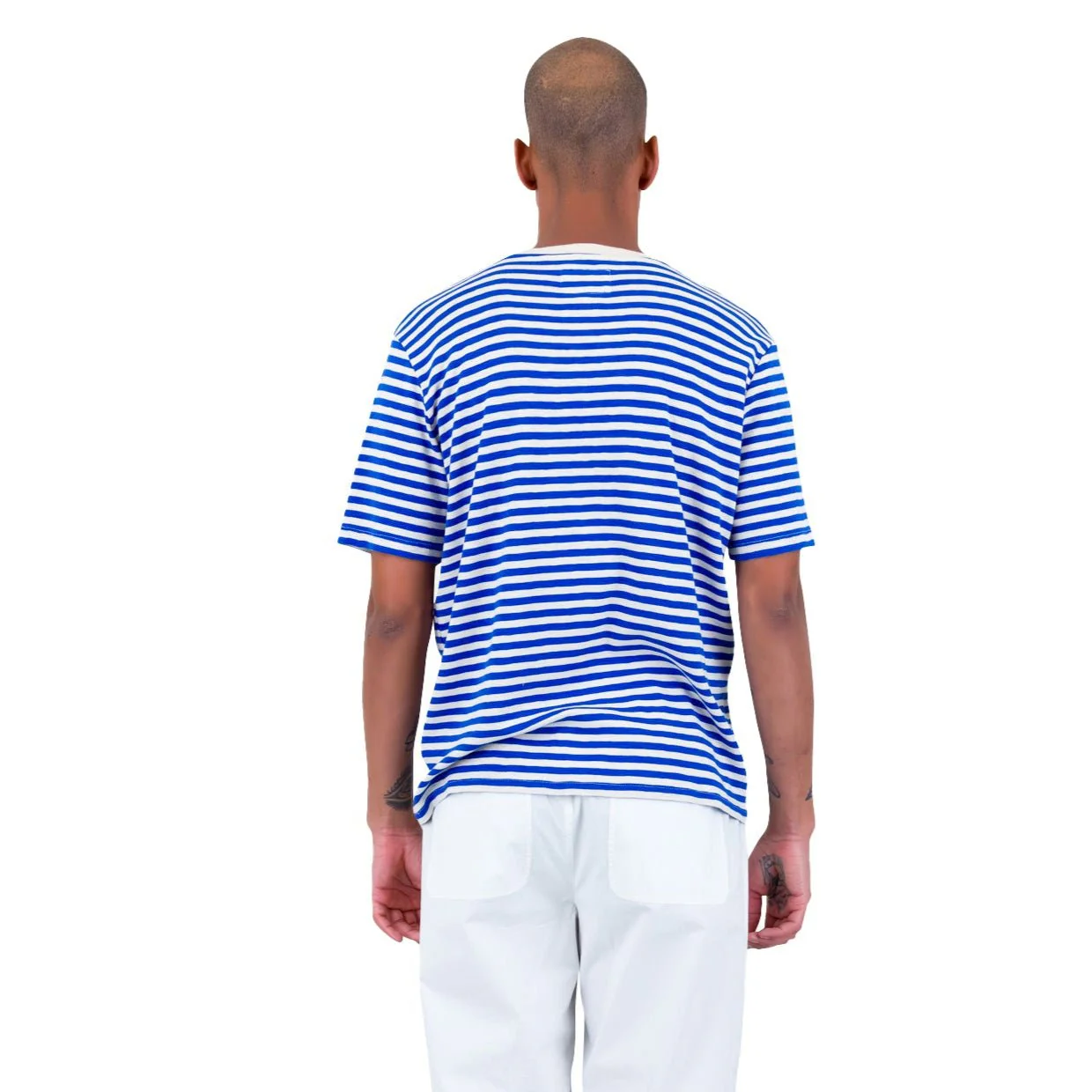 Folk Classic Stripe T-Shirt Ultraviolet Strip - Image 4