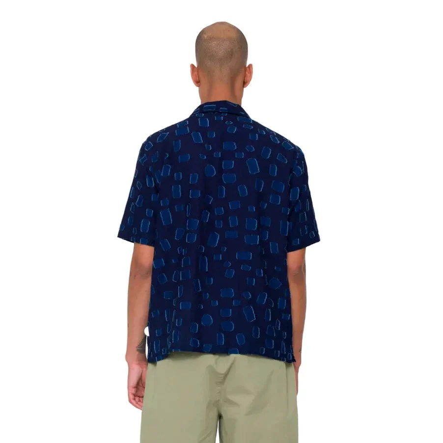 Folk Gabe Irregular Dot Shirt Indigo - Image 4