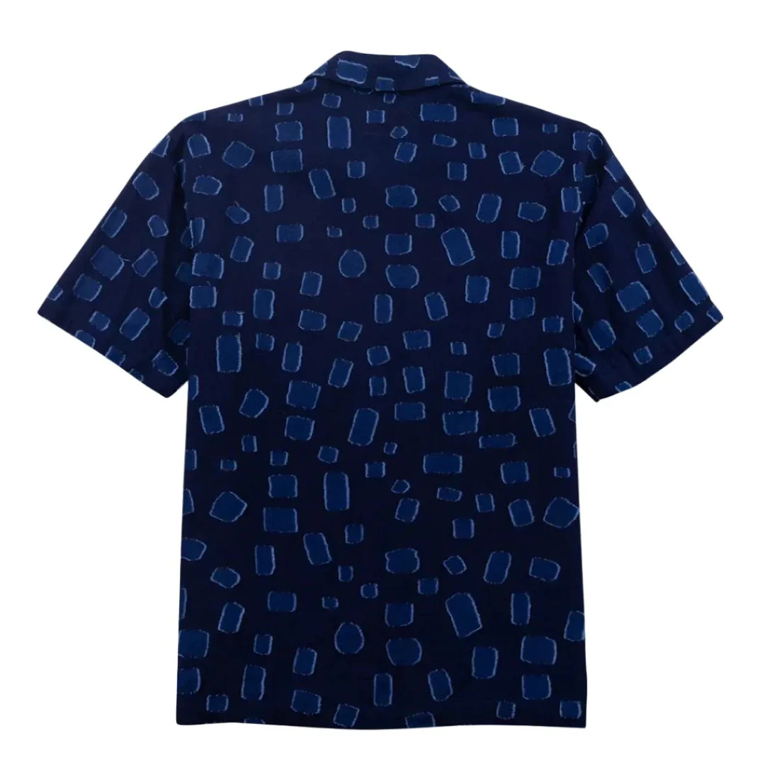 Folk Gabe Irregular Dot Shirt Indigo - Image 5