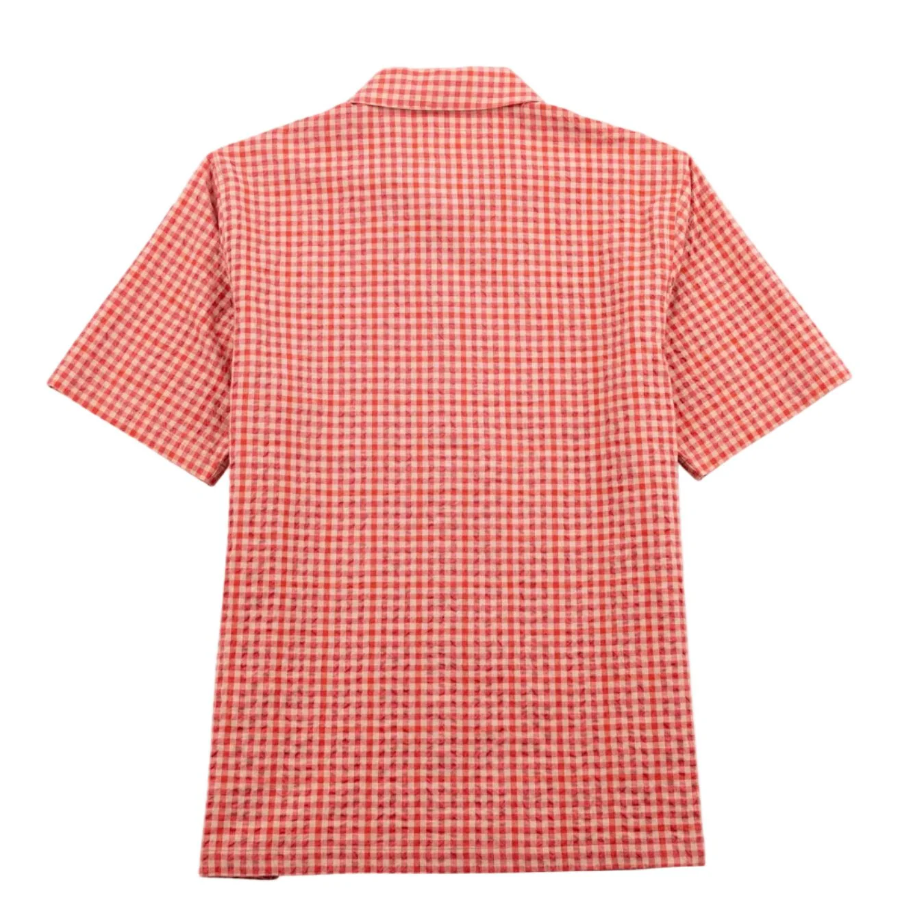 Folk Gabe Textured Check Shirt Red Oxide - Image 6