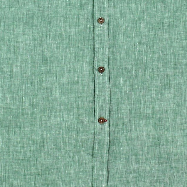 Merchant Menswear Mercante Linen Shirt Tuscan Green - Image 3