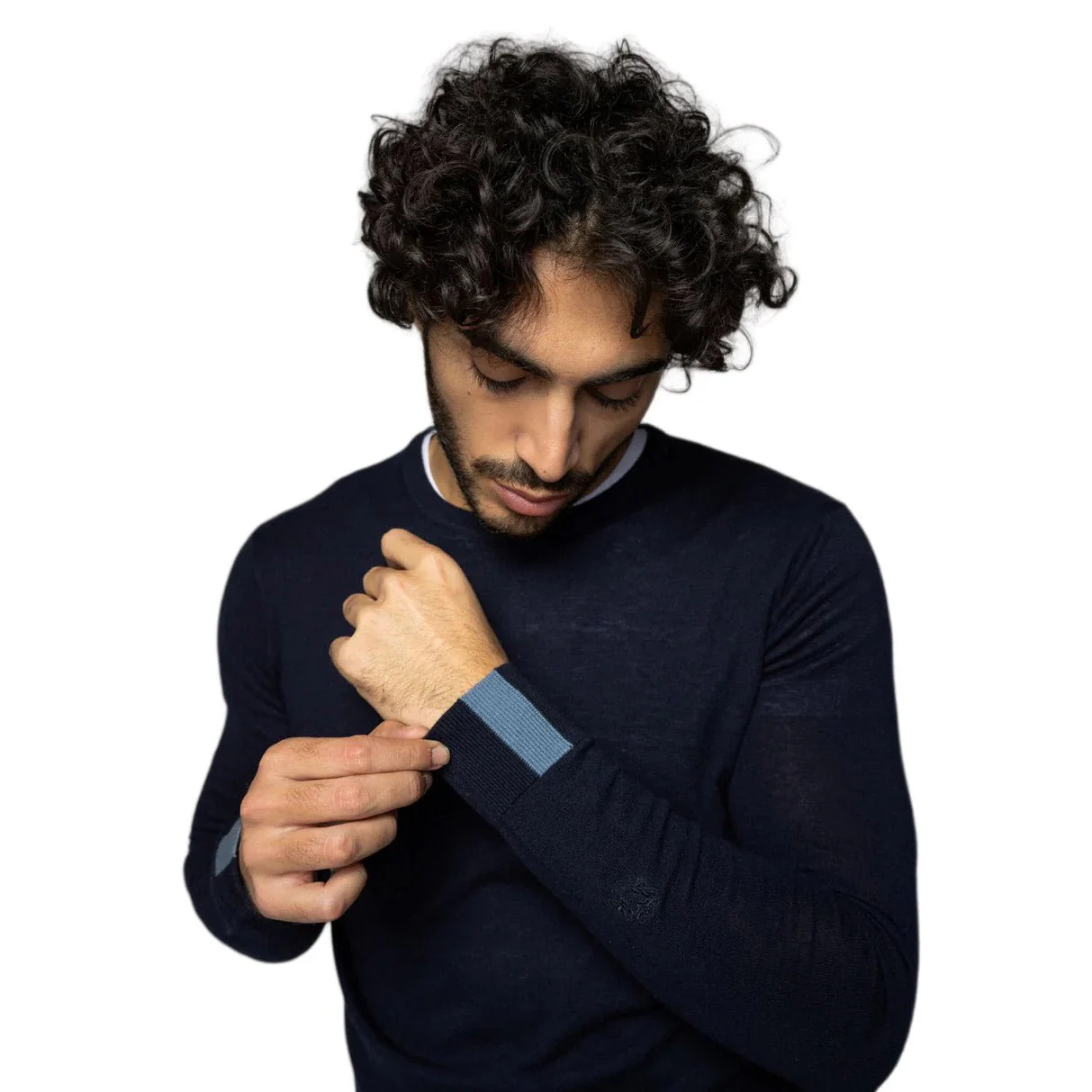 Mos Mosh Gallery Adam Soft Knit Navy - Image 3