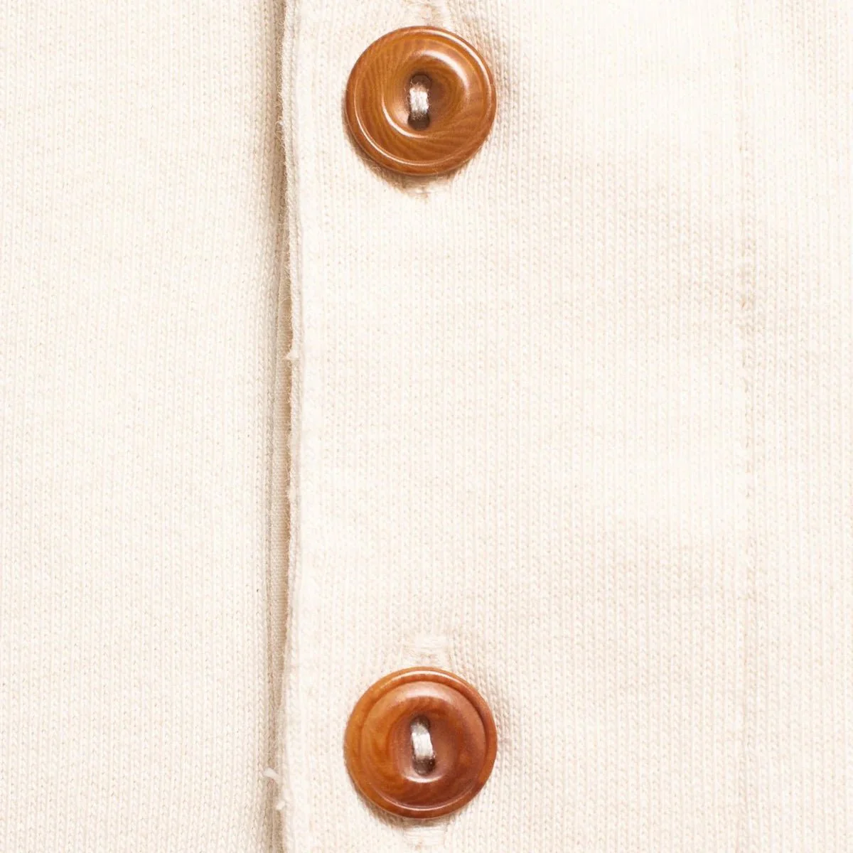 Nudie Jeans Long Sleeve Henley Ecru - Image 4