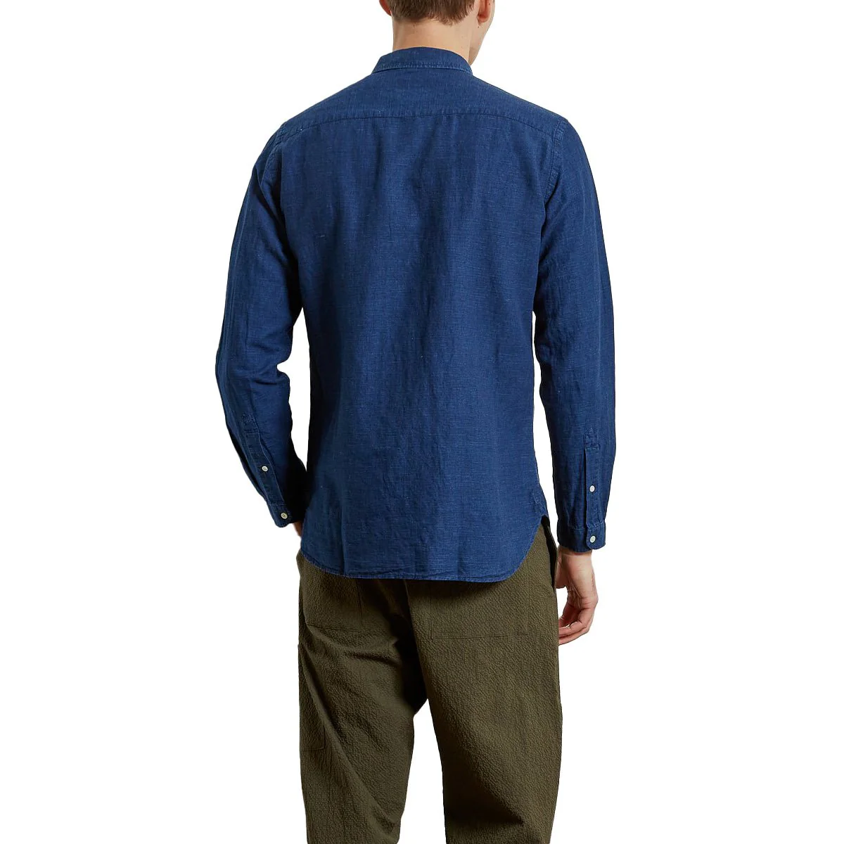 Oliver Spencer Clerkenwell Tab Shirt Indigo Rinse - Image 3