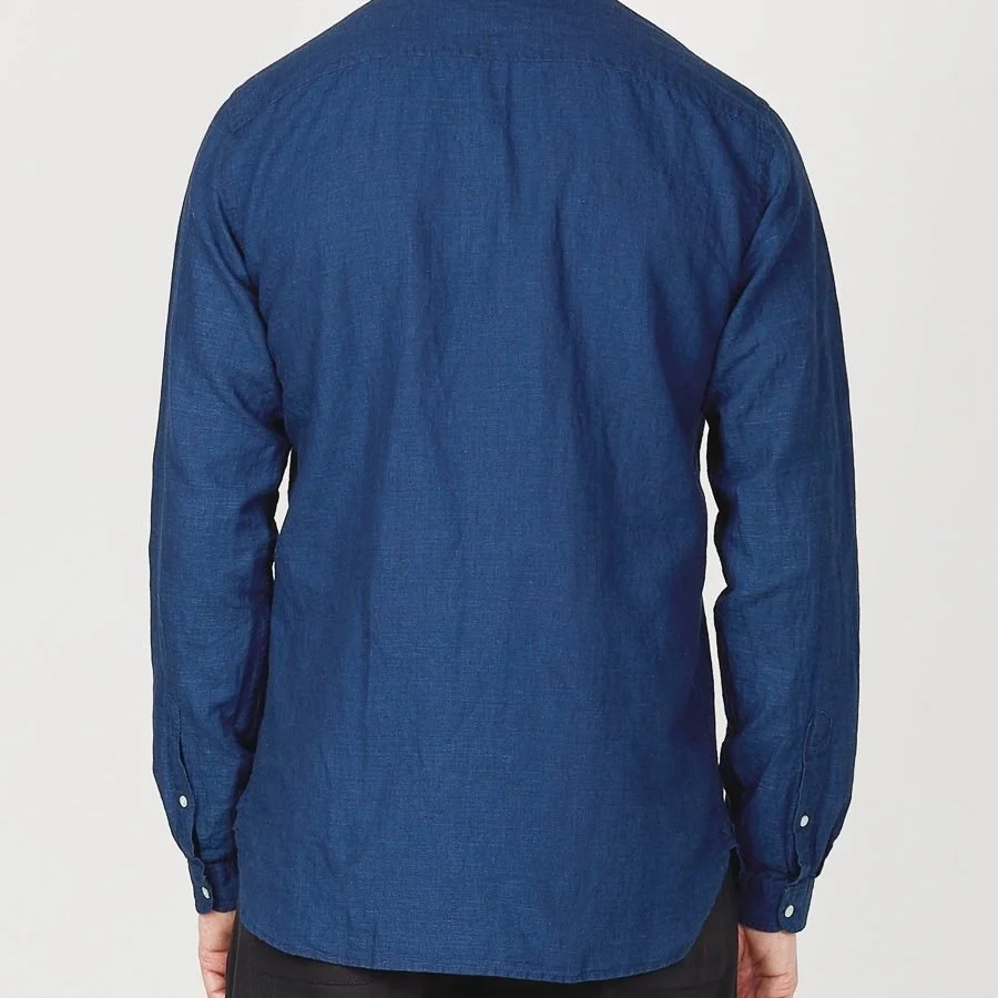 Oliver Spencer Clerkenwell Tab Shirt Indigo Rinse - Image 3