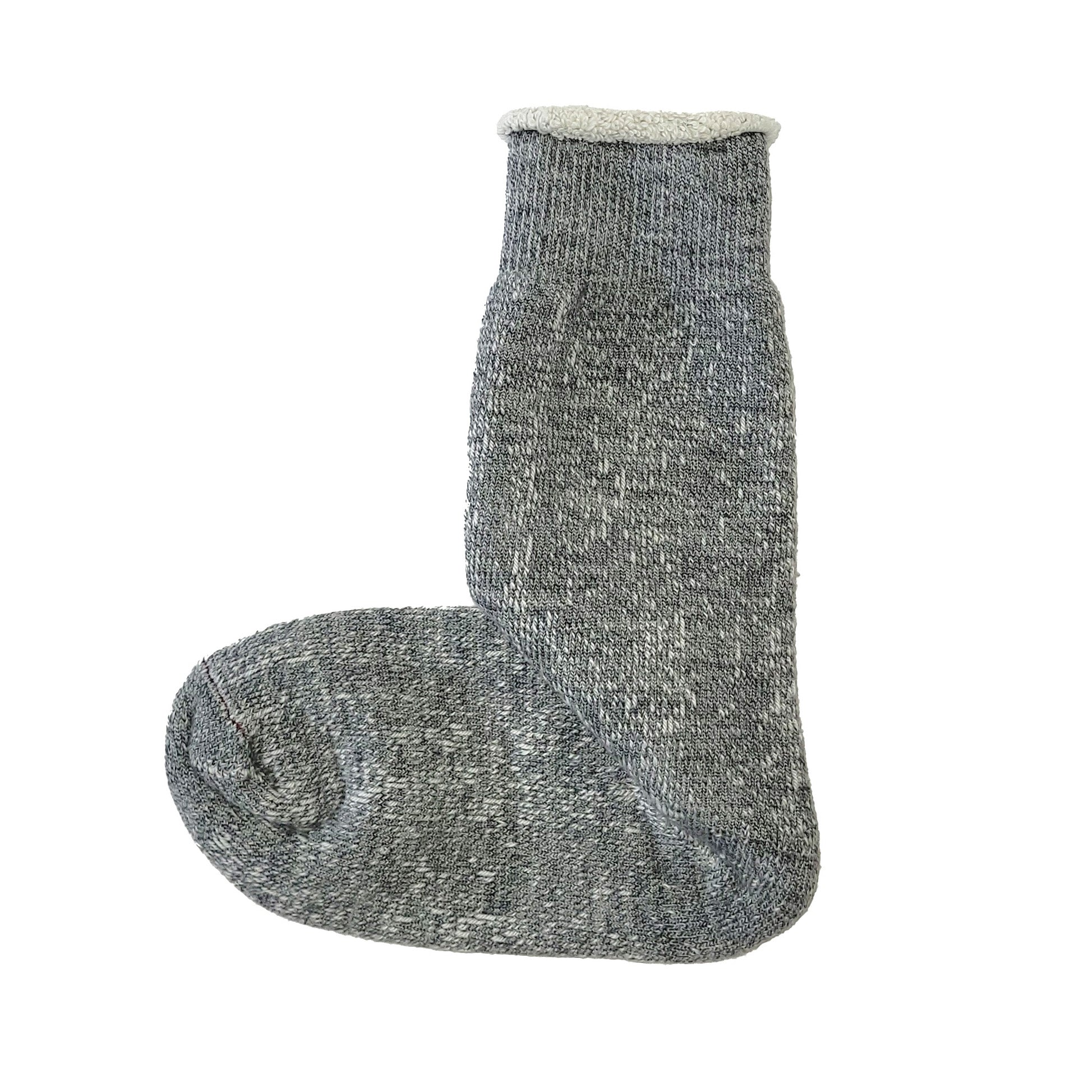 RoToTo Double Face Crew Socks Mid Grey - Image 3
