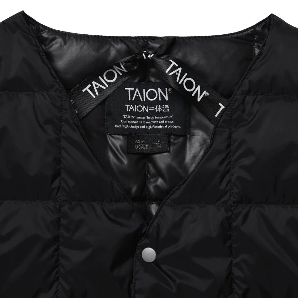 Taion V Neck Down Vest Black - Image 3
