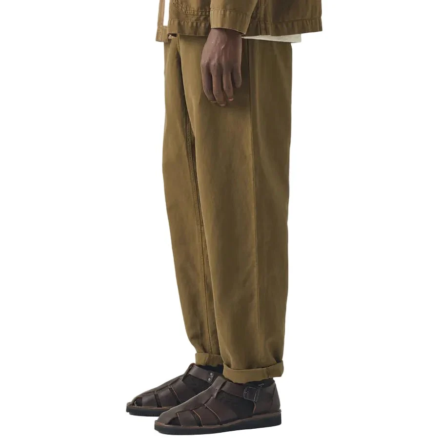 Toast Menswear Alfie Woodland Green Herringbone Trousers Green - Image 3