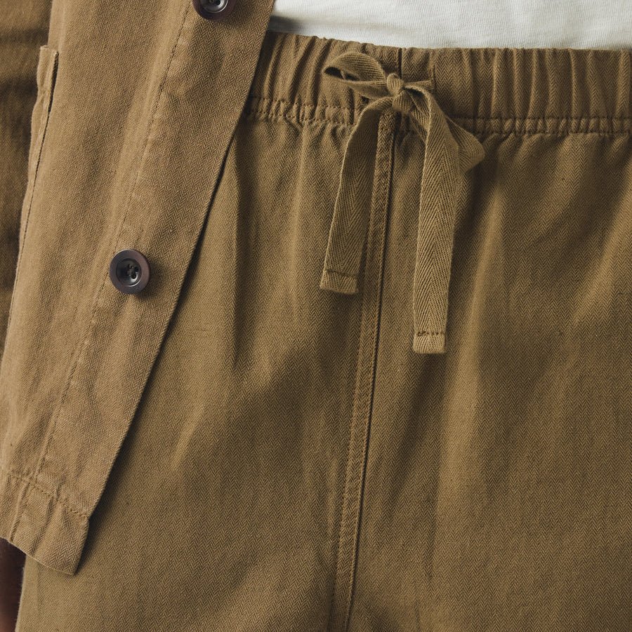 Toast Menswear Alfie Woodland Green Herringbone Trousers Green - Image 4