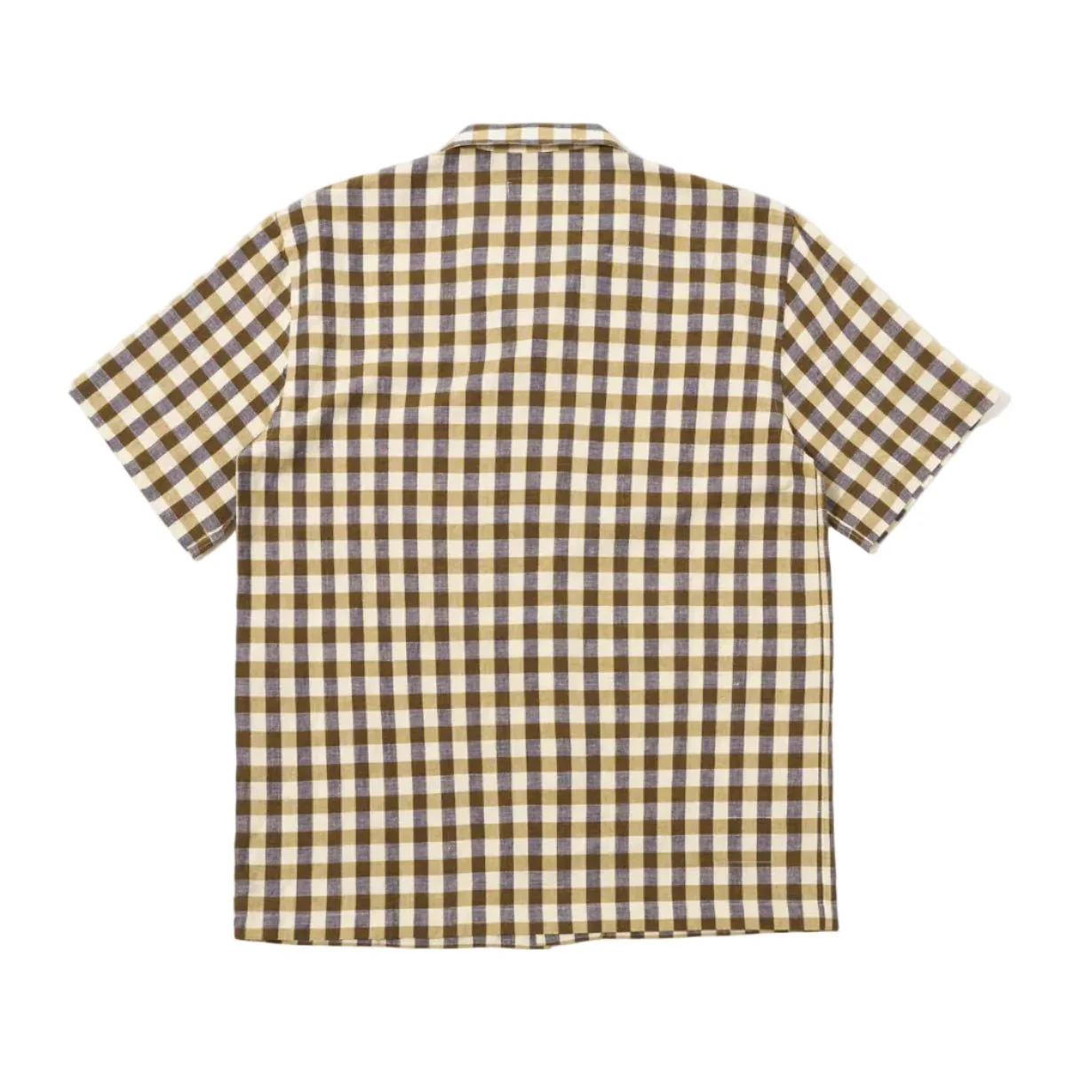 Universal Works Aberdeen Lincot Check Road Shirt Olive - Image 4