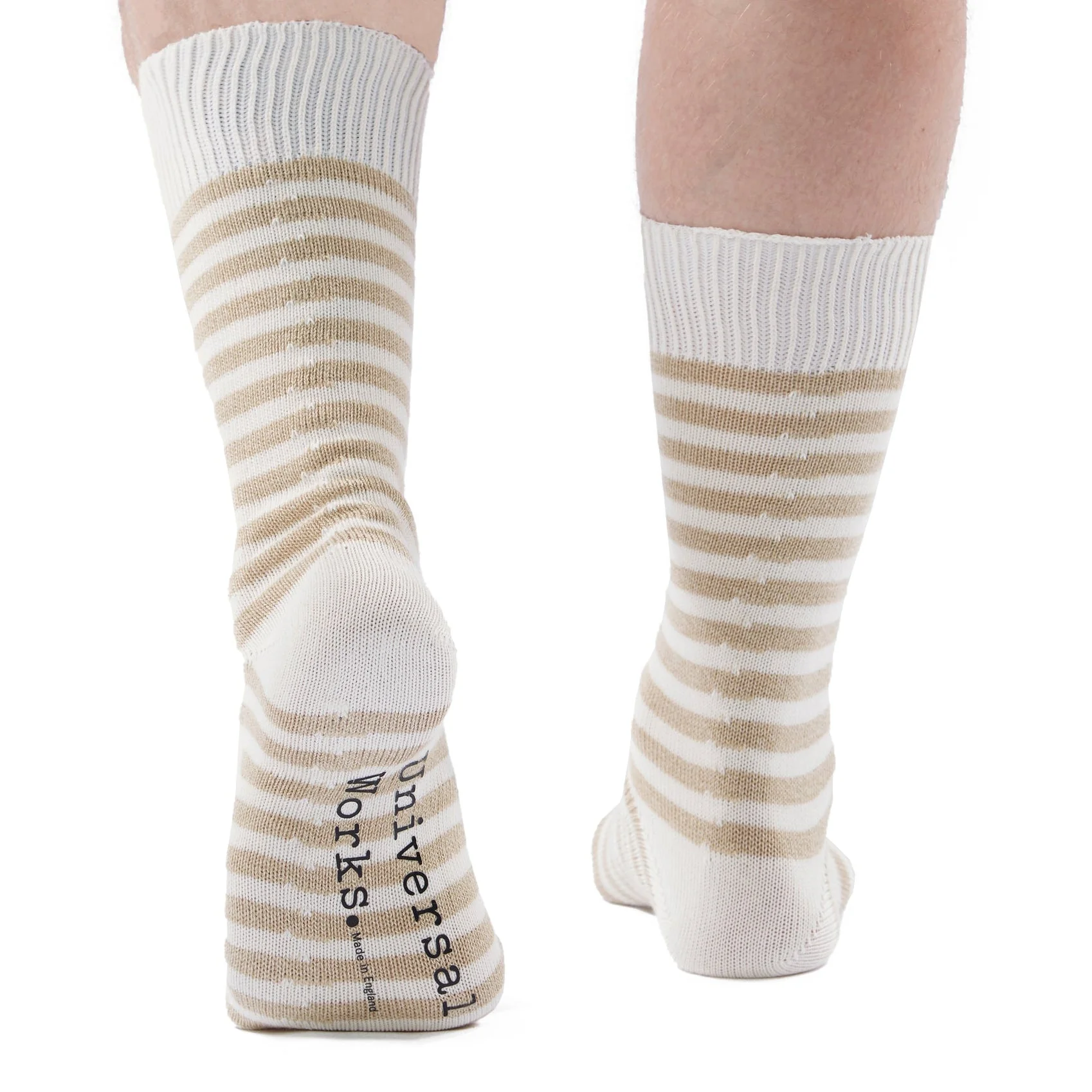 Cotton Stripe Sock Ecru - Image 3